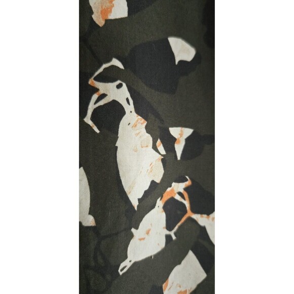 COS Button Up Cotton Shirt  Light Jacket Womens 12 Green Abstract Print Pockets - Picture 7 of 10